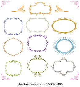 set of vintage ornamental border 2