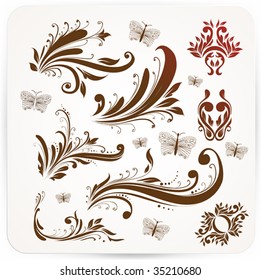 Conjunto de ornamentos antiguos