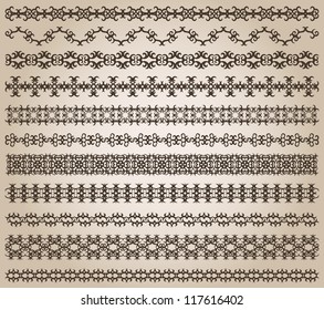Set of vintage ornaments for decoration