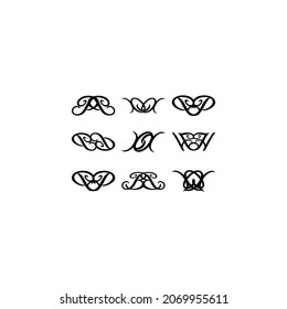 a set of vintage ornaments DESIGN for frames