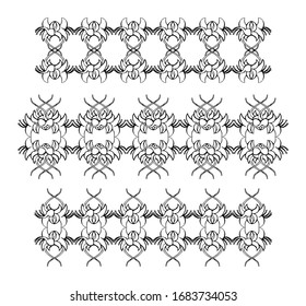Set of vintage ornaments. Frames, borders, dividers. Ornate decorative design elements for invitation, congratulation and greeting card. Vector Ornament. Hand-drawn Filigree decoration.