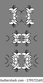 Set of vintage ornaments. Frames, borders, dividers. Ornate decorative design elements for invitation, congratulation and greeting card. Vector Ornament. Hand-drawn Filigree decoration