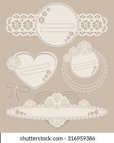 Set of vintage ornate frames with floral elements