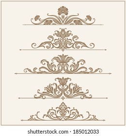 set of vintage page decor
