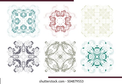 Set vintage pattern.