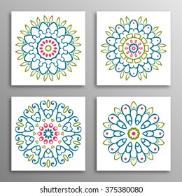 Set vintage patterns. Endless texture can be used for wallpaper, fills, web page background, surface clothes, scrapbooking, cardmaking. Retro geometric ornament.