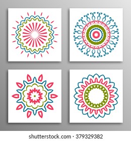 Set vintage patterns. Endless texture can be used for wallpaper, fills, web page background, surface clothes, scrapbooking, cardmaking. Retro geometric ornament.