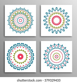 Set vintage patterns. Endless texture can be used for wallpaper, fills, web page background, surface clothes, scrapbooking, cardmaking. Retro geometric ornament.