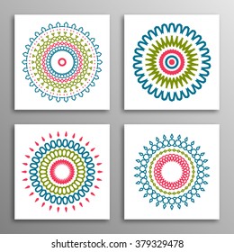 Set vintage patterns. Endless texture can be used for wallpaper, fills, web page background, surface clothes, scrapbooking, cardmaking. Retro geometric ornament.