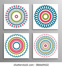 Set vintage patterns. Endless texture can be used for wallpaper, fills, web page background, surface clothes, scrapbooking, cardmaking. Retro geometric ornament.