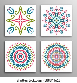 Set vintage patterns. Endless texture can be used for wallpaper, fills, web page background, surface clothes, scrapbooking, cardmaking. Retro geometric ornament.