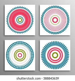 Set vintage patterns. Endless texture can be used for wallpaper, fills, web page background, surface clothes, scrapbooking, cardmaking. Retro geometric ornament.