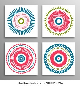 Set vintage patterns. Endless texture can be used for wallpaper, fills, web page background, surface clothes, scrapbooking, cardmaking. Retro geometric ornament.