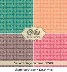 Set of Vintage patterns. Universal: Background Pattern Texture. Vector illustration EPS10