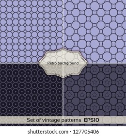 Set of Vintage patterns. Universal: Background Pattern Texture. Vector illustration EPS10