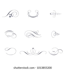 Set of Vintage Pen Strokes