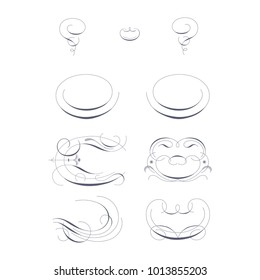 Set of Vintage Pen Strokes