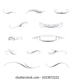 Set of Vintage Pen Strokes