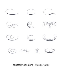 Set of Vintage Pen Strokes