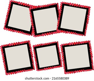 Set of vintage photo frame with  Vintage style photo frame.