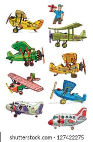 set of vintage plane