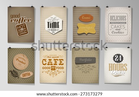 set vintage poster flyer brochure design stock vector royalty free