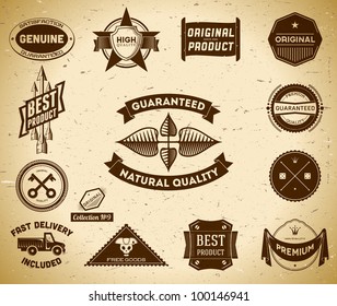 Set of vintage Premium Quality labels