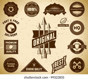 Set of vintage Premium Quality labels