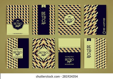 Set of Vintage Retro Backgrounds. Patterns for Placards, Posters, Flyers and Banner Designs.
