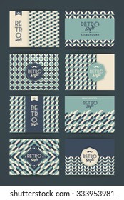 Set of Vintage Retro Backgrounds. Patterns for Placards, Posters, Flyers and Banner Designs.
