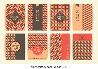 Set of Vintage Retro Backgrounds. Patterns for Placards, Posters, Flyers and Banner Designs.
