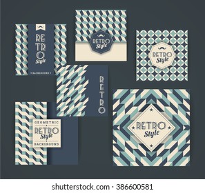 Set of Vintage Retro Backgrounds. Patterns for Placards, Posters, Flyers and Banner Designs.
