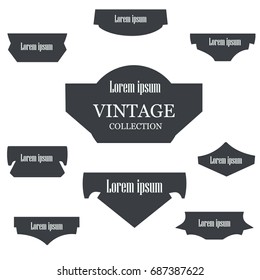 set of vintage retro badge element design