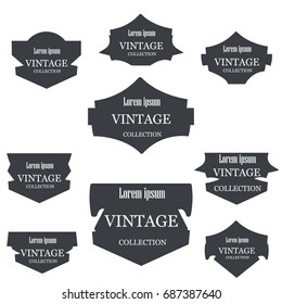 set of vintage retro badge element design