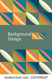 Set of vintage retro bauhaus vector cover design. Colorful geometric swiss style compositions for book covers, posters, flyers, magazines, annuals
