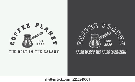 Set of vintage retro coffee emblem, logo, badge, label. mark, poster or print. Monochrome Graphic Art. Vector Illustration. Engraving style	
