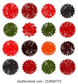 Set of vintage retro empty badges icons, isolated on white background, vector illustration.