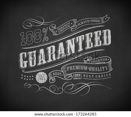 Set of vintage retro label