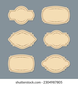 Set of vintage retro label vector ilustration
