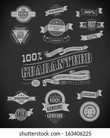 Set of vintage retro labels