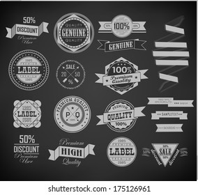 Set of vintage retro labels