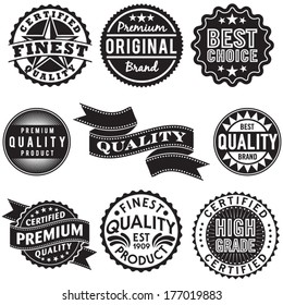 Set of Vintage Retro Labels