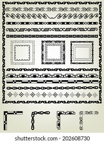 Set of vintage retro labels 