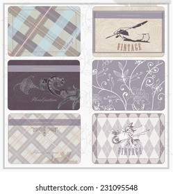 Set of vintage retro labels  