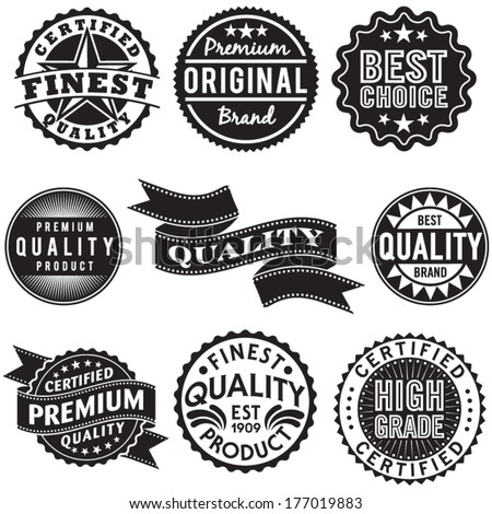 Set of Vintage Retro Labels