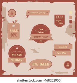Set vintage retro labels creative design vector illustration