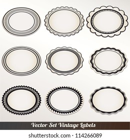 Set vintage retro labels vector