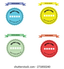 Set of vintage retro logo , vector