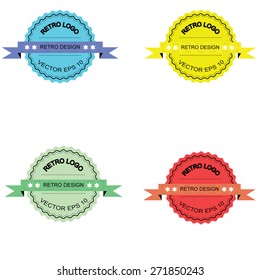 Set of vintage retro logo , vector