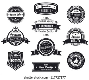 Set of vintage retro premium quality badges and labels